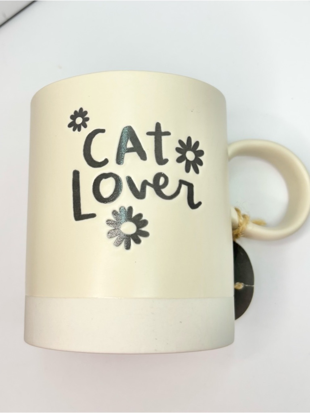 🎒BTS SALE📚 Pet Shop by Fringe Studio “Cat Lover” Floral Ceramic Mug in Cream, [1 - Picture 2 of 6